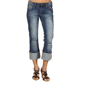 Stetson Classic Western Cropped Distressed Jeans
